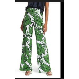 Trina Turk Long Weekend Monstera Wide Leg  Women's Pants Size: 4